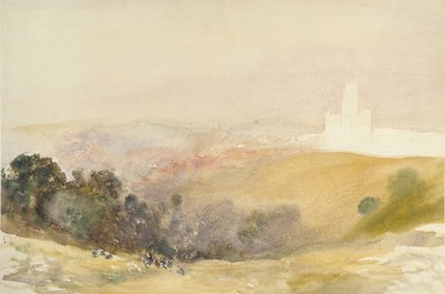 Durham von den Roten Hügeln, 1866-1880 von Alfred William Hunt
