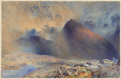 Mount Snowdon durch aufklarende Wolken von Alfred William Hunt