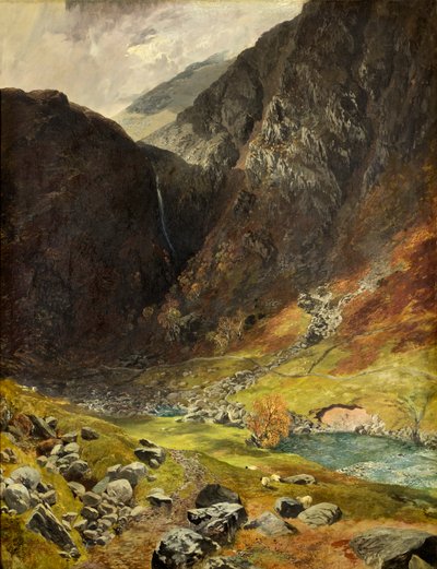 Styhead Pass, Borrowdale, 1854 von Alfred William Hunt