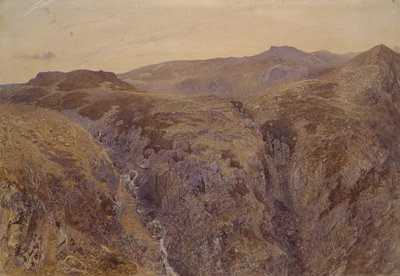 Walisische Landschaft, 1858 von Alfred William Hunt