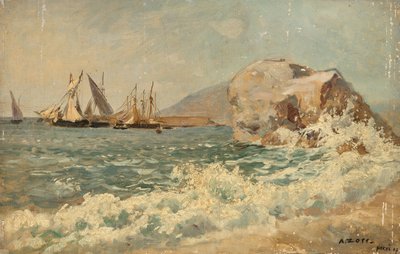 Brandung bei Nervi von Alfred Zoff
