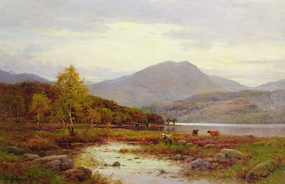 Herbstabend, Loch Venachar von Alfred de Breanski