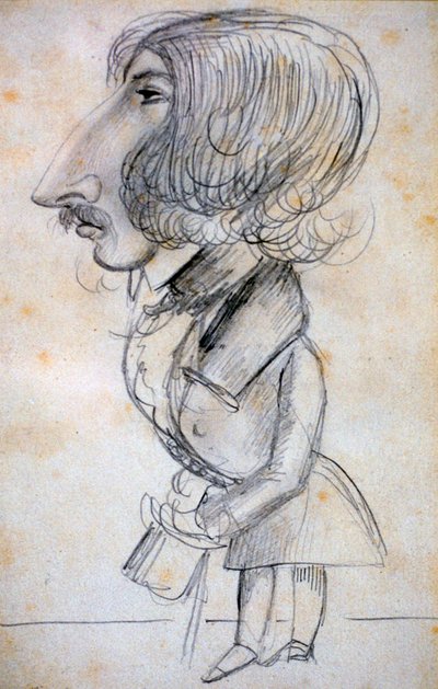 Selbstporträt, 1838 von Alfred de Musset