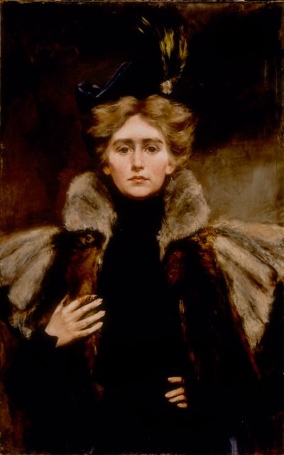 Natalie im Pelzumhang, 1897 von Alice Pike Barney