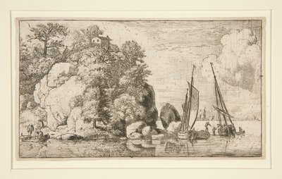 Die zwei Boote auf dem Fluss von Allaert van Everdingen
