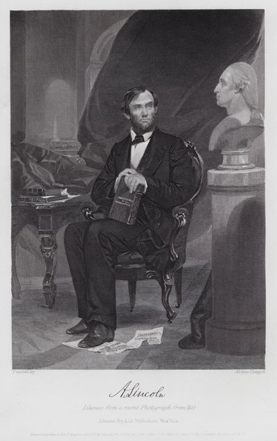 Abraham Lincoln (Gravur) von Alonzo (after) Chappel