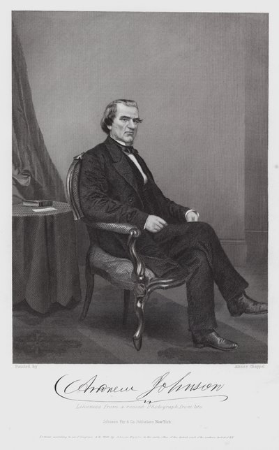 Andrew Johnson (Gravur) von Alonzo (after) Chappel