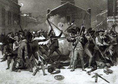 Das Massaker von Boston, 5. März 1770 von Alonzo Chappel