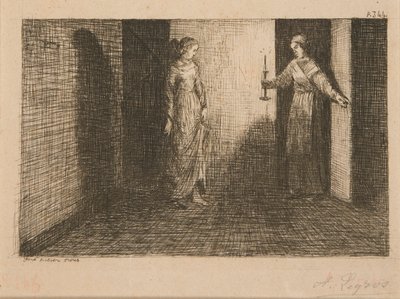 2 Illustrationen für Le Malheur d von Alphonse Legros