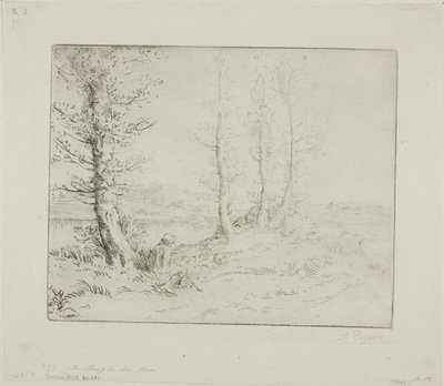 Entlang des Flussufers von Alphonse Legros