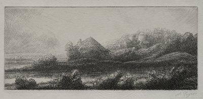 Hütte im Sumpf von Alphonse Legros