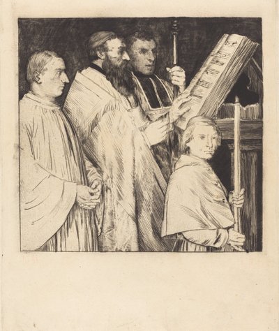 Choristen, 1. Platte Le lutrin von Alphonse Legros