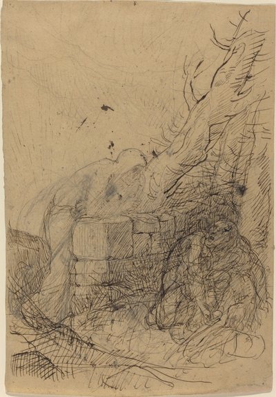 Der Tod und der Holzfäller von Alphonse Legros