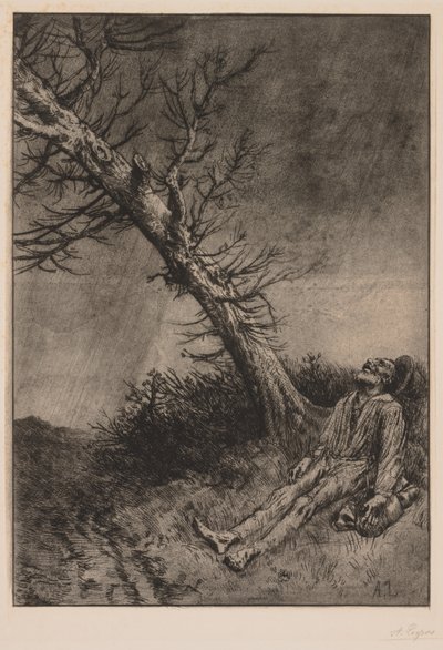 Tod des Vagabunden von Alphonse Legros
