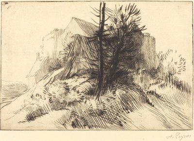 Bauernhof im Winter von Alphonse Legros