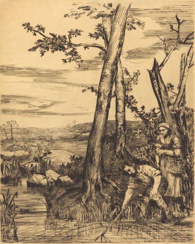 Fischen nach Flusskrebsen Les pêcheurs d