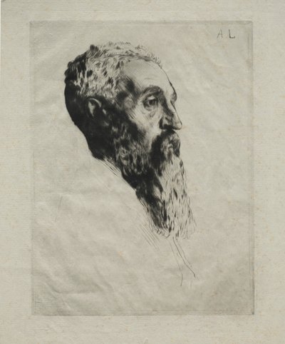 Kopf eines Modells von Alphonse Legros