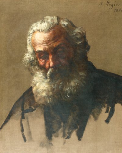 Kopf eines alten Mannes von Alphonse Legros