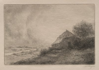 Hütte auf dem Hügel von Alphonse Legros