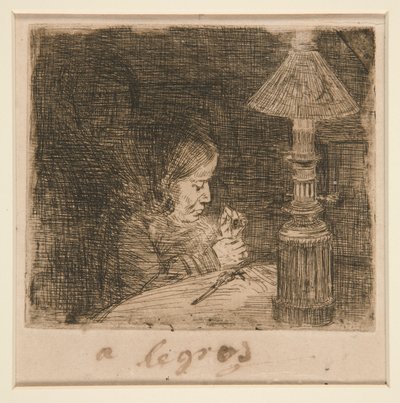 Die Nähende Frau von Alphonse Legros