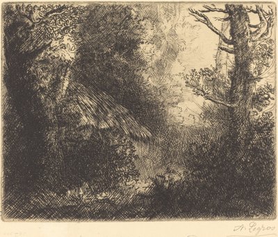 Landschaft: In der Nähe von Chailleux von Alphonse Legros