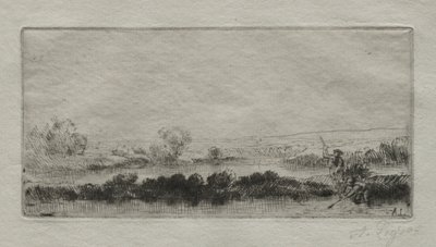 Landschaft mit Torfmoor: Im Sumpf von Alphonse Legros