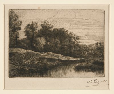 Der Abend (Sonnenuntergang) von Alphonse Legros