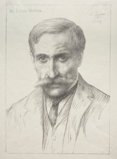 Porträt von Dr. Louis Vintras von Alphonse Legros