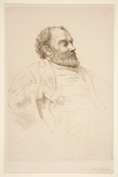 Porträt von Val Prinsep, R.A. von Alphonse Legros