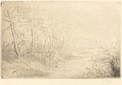 Flussufer Bord de la rivière von Alphonse Legros