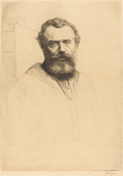Selbstporträt, 3. Platte von Alphonse Legros