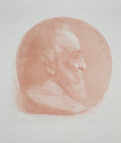 Selbstporträt, Medaillon Nr. 2, 11. Platte von Alphonse Legros