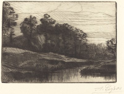 Sonnenuntergang (Le soir (Coucher de soleil)) von Alphonse Legros