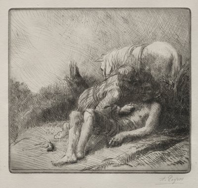 Der barmherzige Samariter von Alphonse Legros