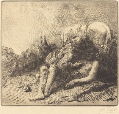 Der barmherzige Samariter von Alphonse Legros