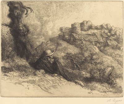 Ansicht eines Schlosses Château des Revenants von Alphonse Legros