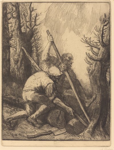 Holzfäller, 3. Platte (Les bucherons) von Alphonse Legros