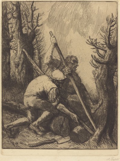 Holzfäller, 3. Platte Les bucherons von Alphonse Legros