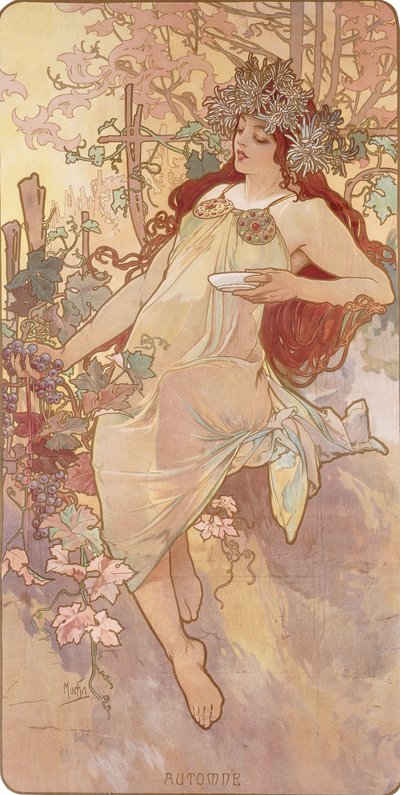 Herbst; Automne, ca. 1896 von Alphonse Mucha