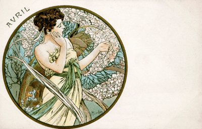 April, 1900 von Alphonse Mucha