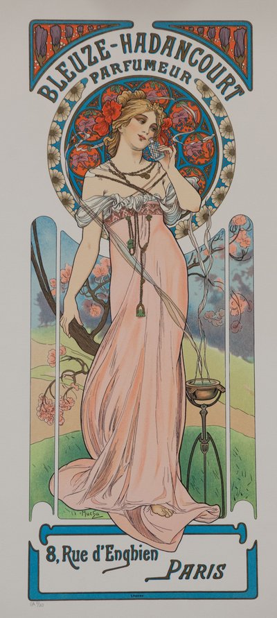 Bleuze - Hadancourt Parfumeur, ca. 1899 von Alphonse Mucha