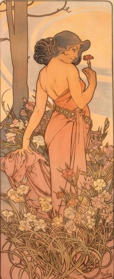 Die Nelke von Alphonse Mucha