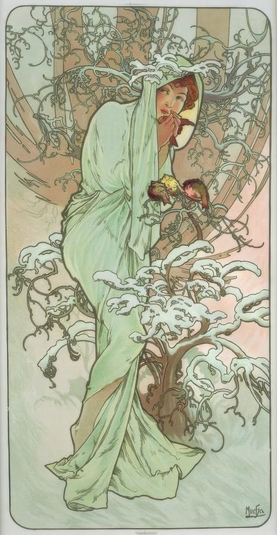 Winter von Alphonse Mucha