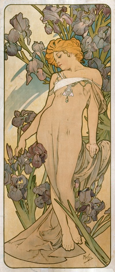 Schwertlilien, 1898 von Alphonse Mucha