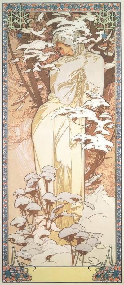 Der Winter von Alphonse Mucha
