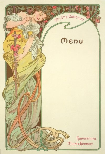 Moët & Chandon, Menü von Alphonse Mucha