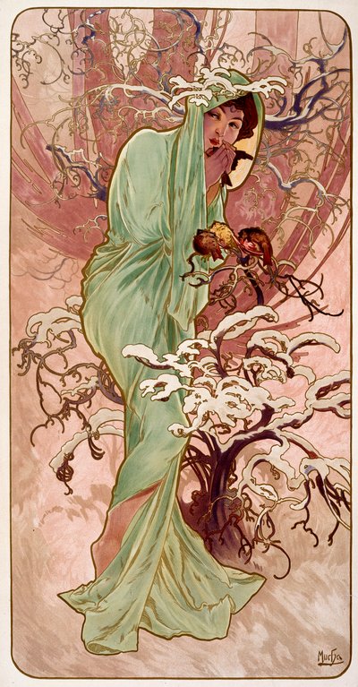 Winter, 1896 von Alphonse Mucha