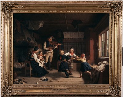 Sonntagsabend in einer Talhütte von Amalia Lindegren