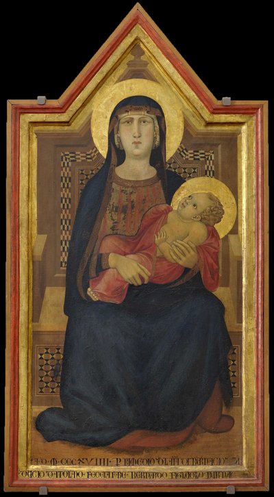 Die Jungfrau und das Kind auf dem Thron, 1319 von Ambrogio Lorenzetti