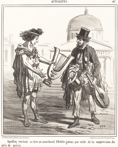 Apollon verkauft seine Leier von Amédée Charles Henri Cham